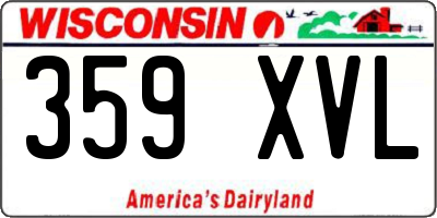 WI license plate 359XVL