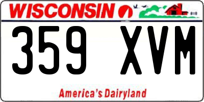 WI license plate 359XVM