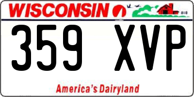 WI license plate 359XVP
