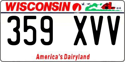WI license plate 359XVV