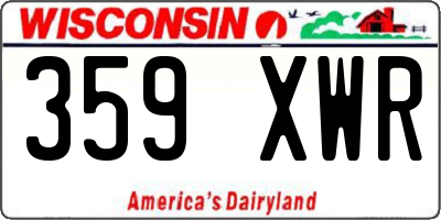 WI license plate 359XWR