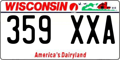 WI license plate 359XXA