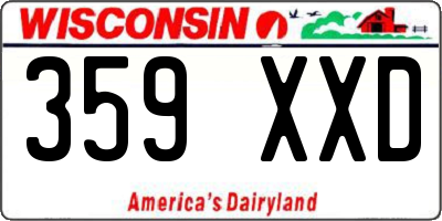 WI license plate 359XXD