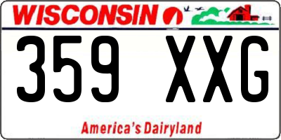 WI license plate 359XXG