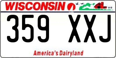 WI license plate 359XXJ