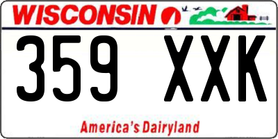 WI license plate 359XXK