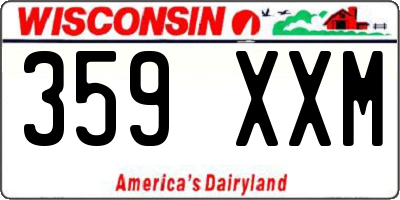 WI license plate 359XXM