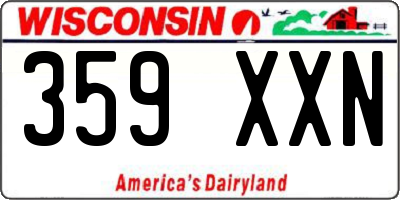 WI license plate 359XXN