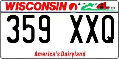 WI license plate 359XXQ