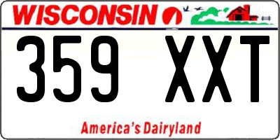 WI license plate 359XXT