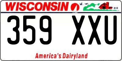 WI license plate 359XXU