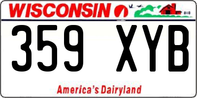WI license plate 359XYB