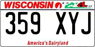 WI license plate 359XYJ