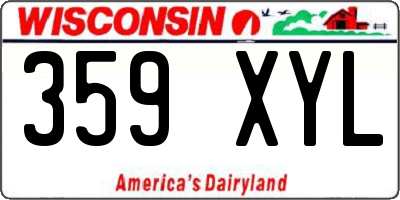 WI license plate 359XYL