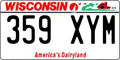 WI license plate 359XYM