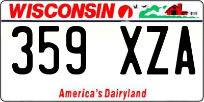 WI license plate 359XZA