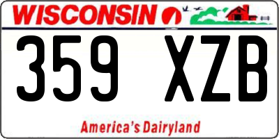 WI license plate 359XZB