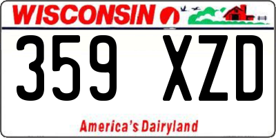 WI license plate 359XZD
