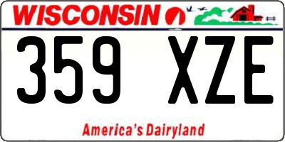 WI license plate 359XZE