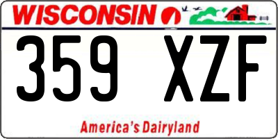 WI license plate 359XZF