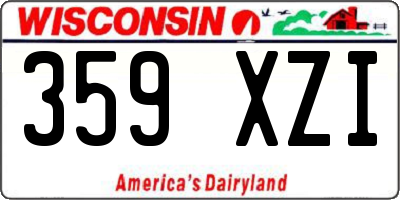 WI license plate 359XZI