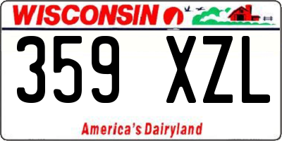 WI license plate 359XZL