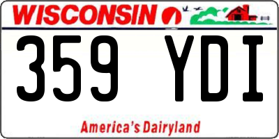 WI license plate 359YDI