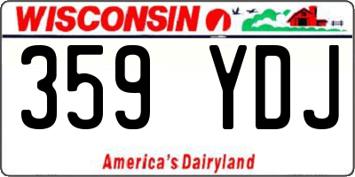 WI license plate 359YDJ