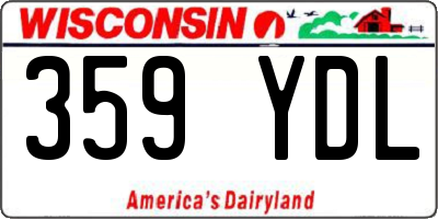 WI license plate 359YDL