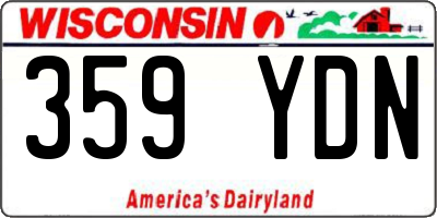 WI license plate 359YDN