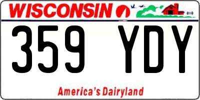 WI license plate 359YDY