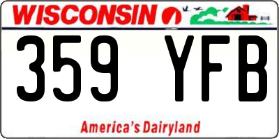 WI license plate 359YFB