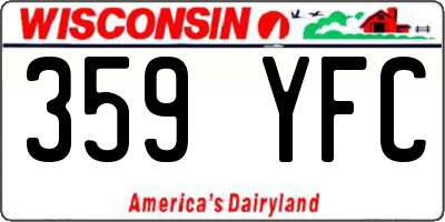 WI license plate 359YFC