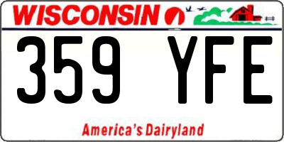 WI license plate 359YFE