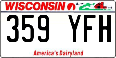 WI license plate 359YFH