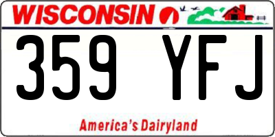 WI license plate 359YFJ