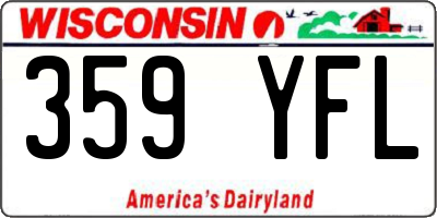 WI license plate 359YFL
