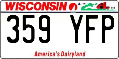 WI license plate 359YFP