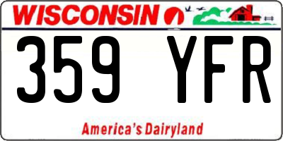 WI license plate 359YFR