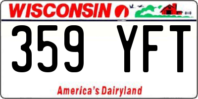 WI license plate 359YFT