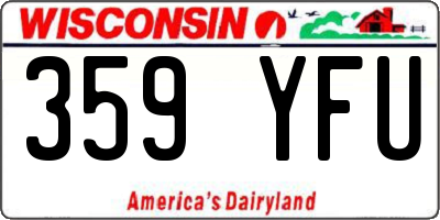 WI license plate 359YFU
