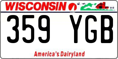 WI license plate 359YGB