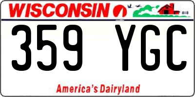 WI license plate 359YGC