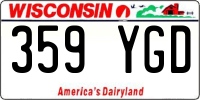 WI license plate 359YGD