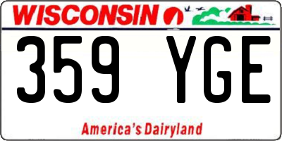 WI license plate 359YGE
