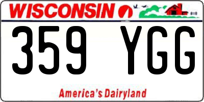 WI license plate 359YGG