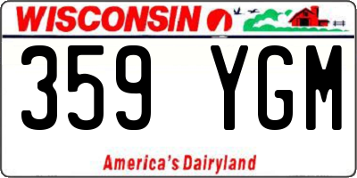 WI license plate 359YGM