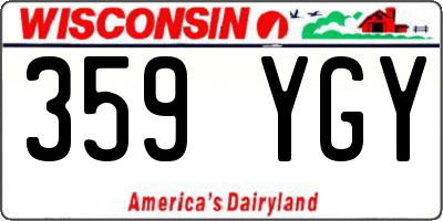 WI license plate 359YGY