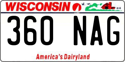 WI license plate 360NAG