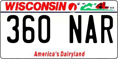 WI license plate 360NAR